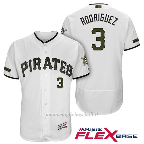Maglia Baseball Uomo Pittsburgh Pirates Sean Rodriguez Bianco 2018 1ªAlterner Flex Base